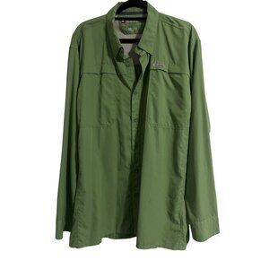 Simms Guide Series Button Up Shirt Green 2XL